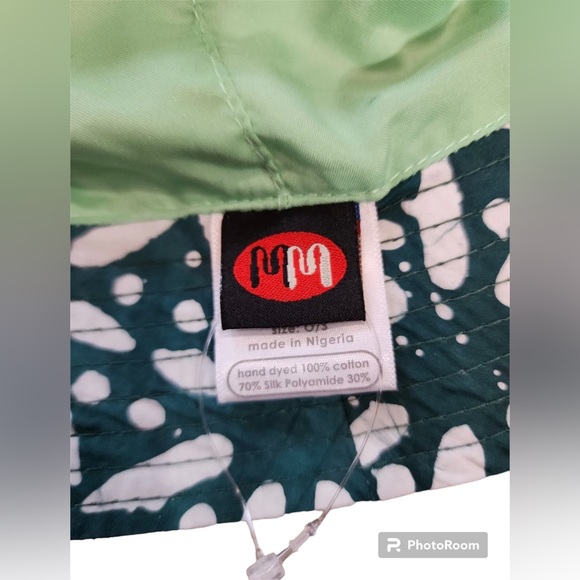 NWT Men's MEJI MEJI Green/White Lagos Cotton Bucket Hat One Size - Picture 8 of 10